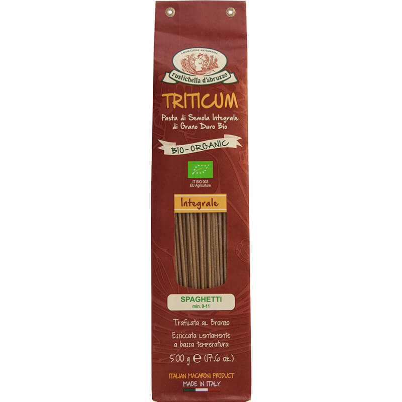Bio Spaghetti Cappelli aus Weizenvollkorngrieß Vollkornnudeln Triticum von Rustichella, 500 g weitere Ansicht Bio Spaghetti Cappelli aus Weizenvollkorngrieß Vollkornnudeln Triticum von Rustichella, 500 g