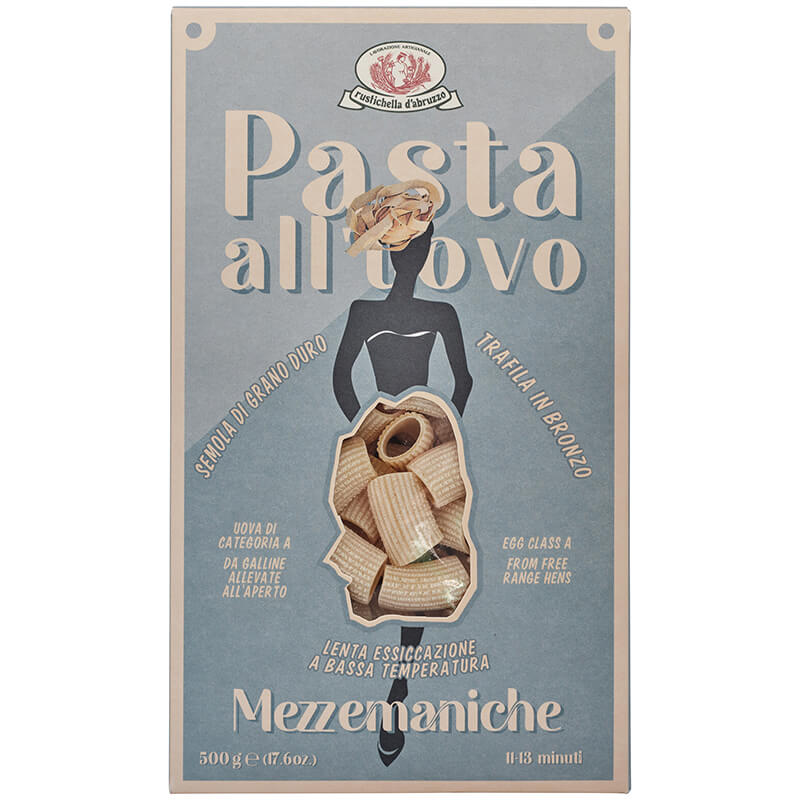 Mezzemaniche all'uovo Matassine - Eiernudeln von Rustichella, 500 g weitere Ansicht Mezzemaniche all'uovo Matassine - Eiernudeln von Rustichella, 500 g