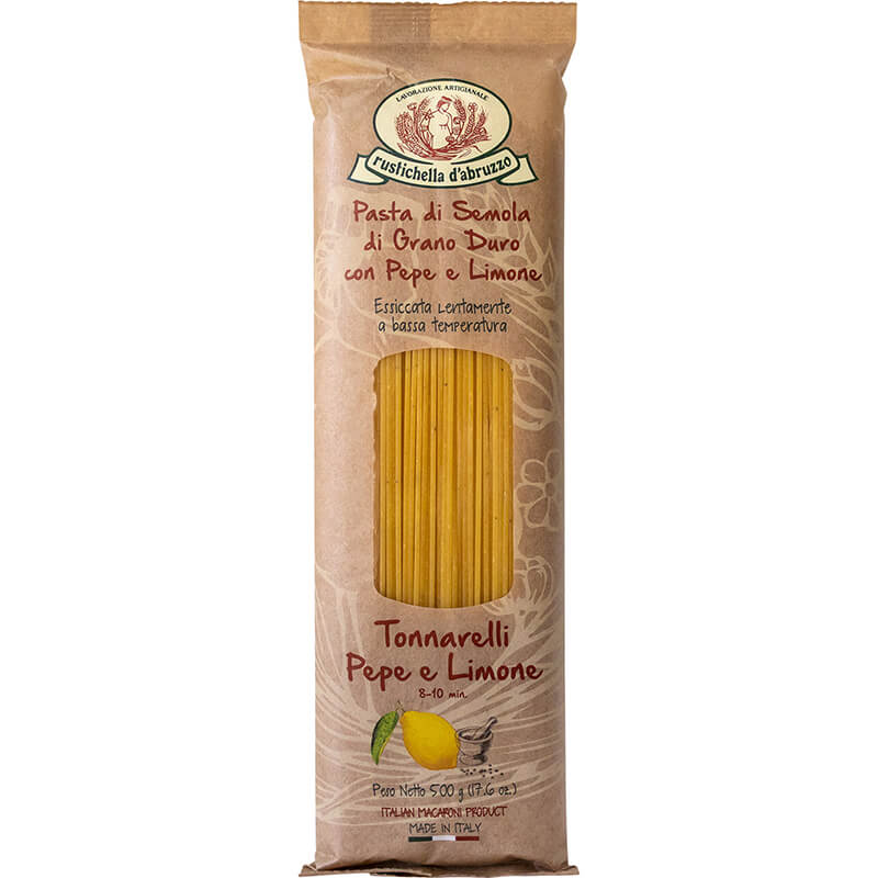 Tonnarelli con Pepe e Limone Hartweizennudeln mit Pfeffer & Zitrone von Rustichella, 500 g