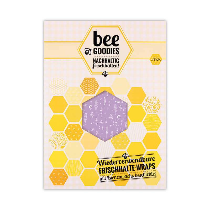 beeGoodies Frischhalte-Wraps, Bienenwachstücher XXL