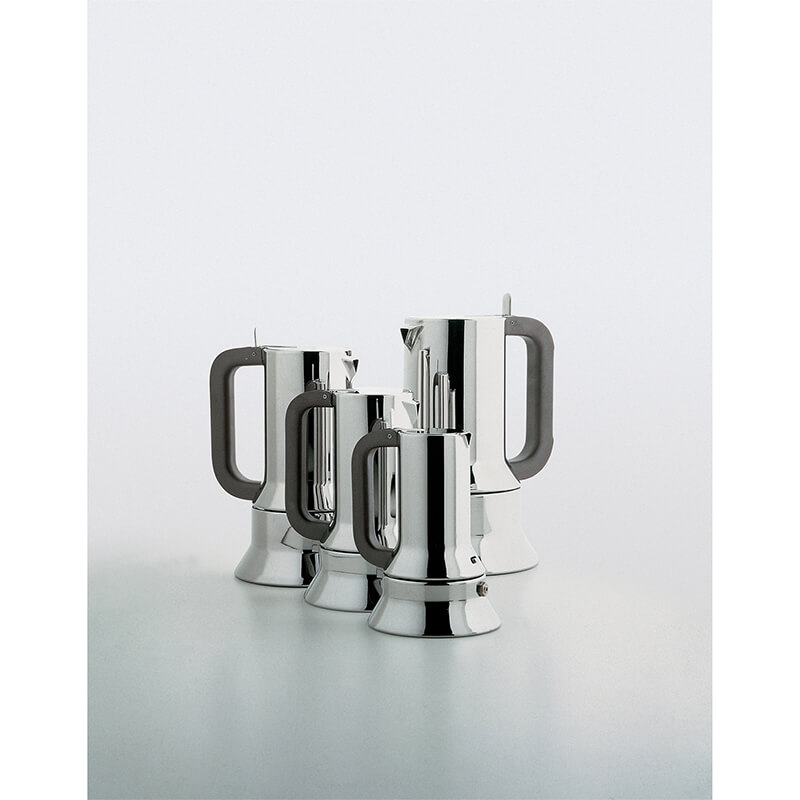 Alessi Espressokocher für 3 Tassen aus Edelstahl weitere Ansicht Alessi Espressokocher für 3 Tassen aus Edelstahl
