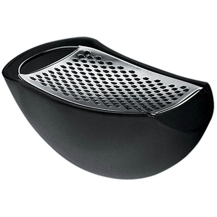 Alessi Parmenide Reibe mit Käsedose, schwarz weitere Ansicht Alessi Parmenide Reibe mit Käsedose, schwarz