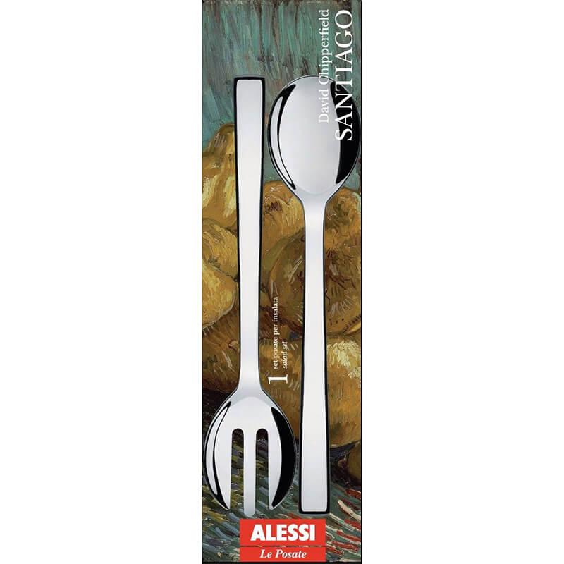 Alessi Santiago Salatbesteck aus Edelstahl weitere Ansicht Alessi Santiago Salatbesteck aus Edelstahl