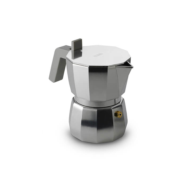 Alessi Moka Espressokocher für 3 Tassen aus Aluminium weitere Ansicht Alessi Moka Espressokocher für 3 Tassen aus Aluminium