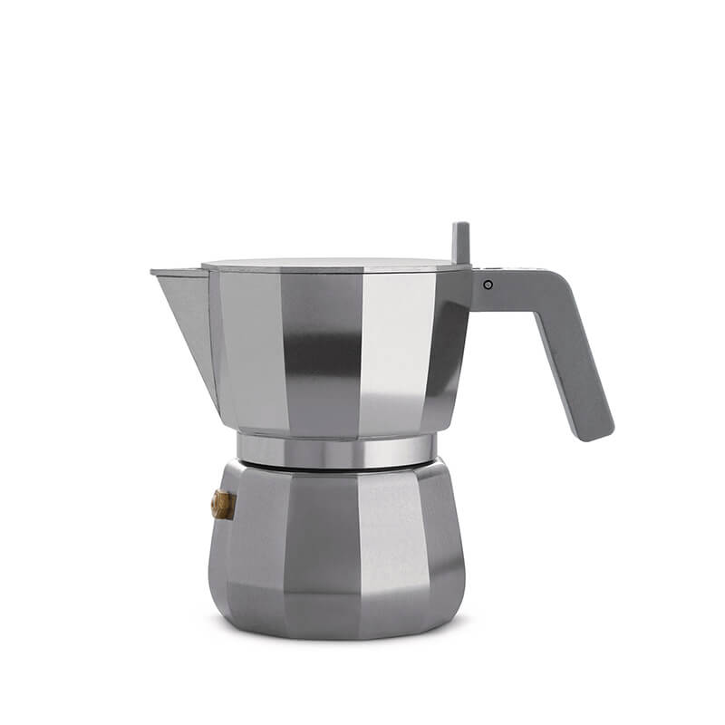Alessi Moka Espressokocher für 3 Tassen aus Aluminium weitere Ansicht Alessi Moka Espressokocher für 3 Tassen aus Aluminium