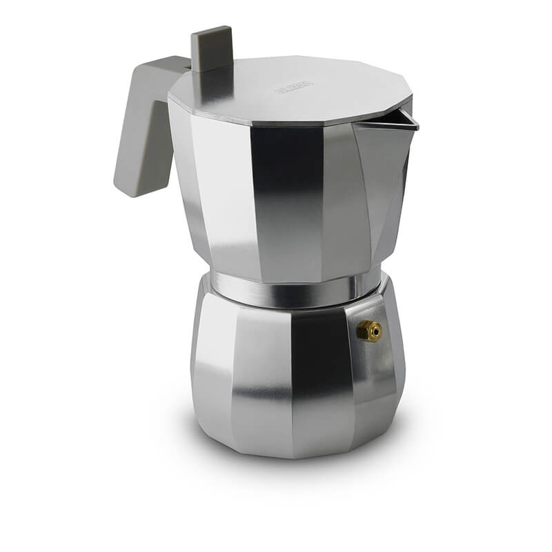 Alessi Moka Espressokocher für 6 Tassen aus Aluminium weitere Ansicht Alessi Moka Espressokocher für 6 Tassen aus Aluminium