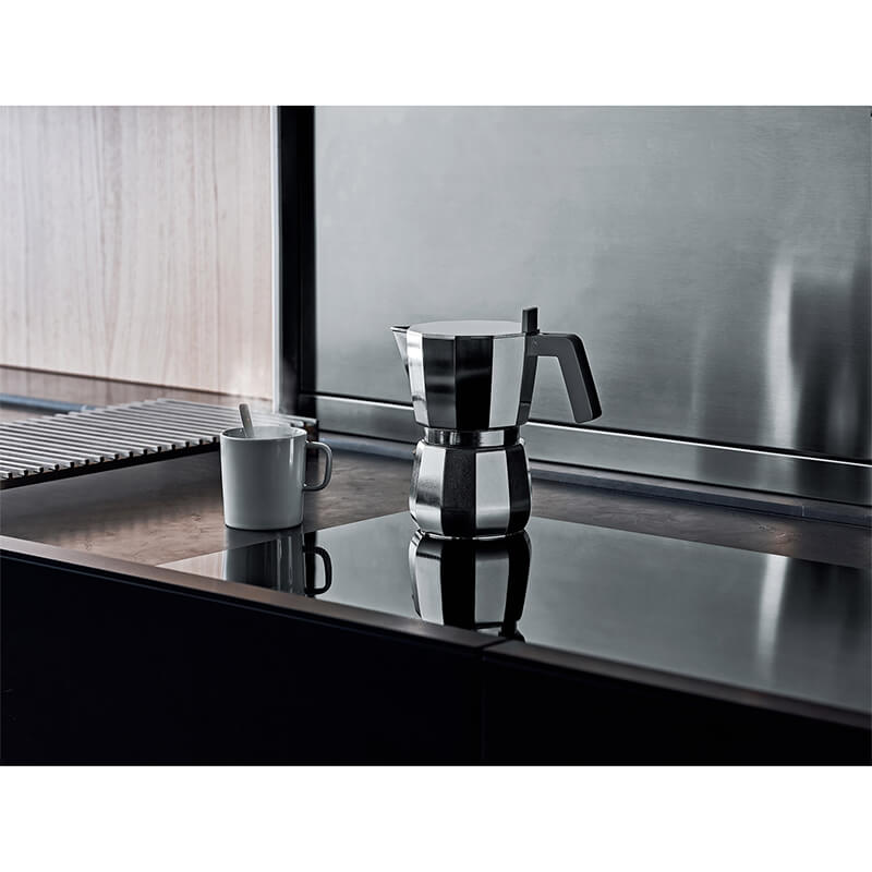 Alessi Moka Espressokocher für 9 Tassen aus Aluminium