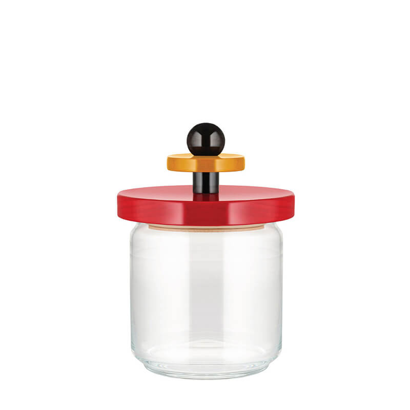 Alessi Küchendose aus Glas rot, 750 ml weitere Ansicht Alessi Küchendose aus Glas rot, 750 ml