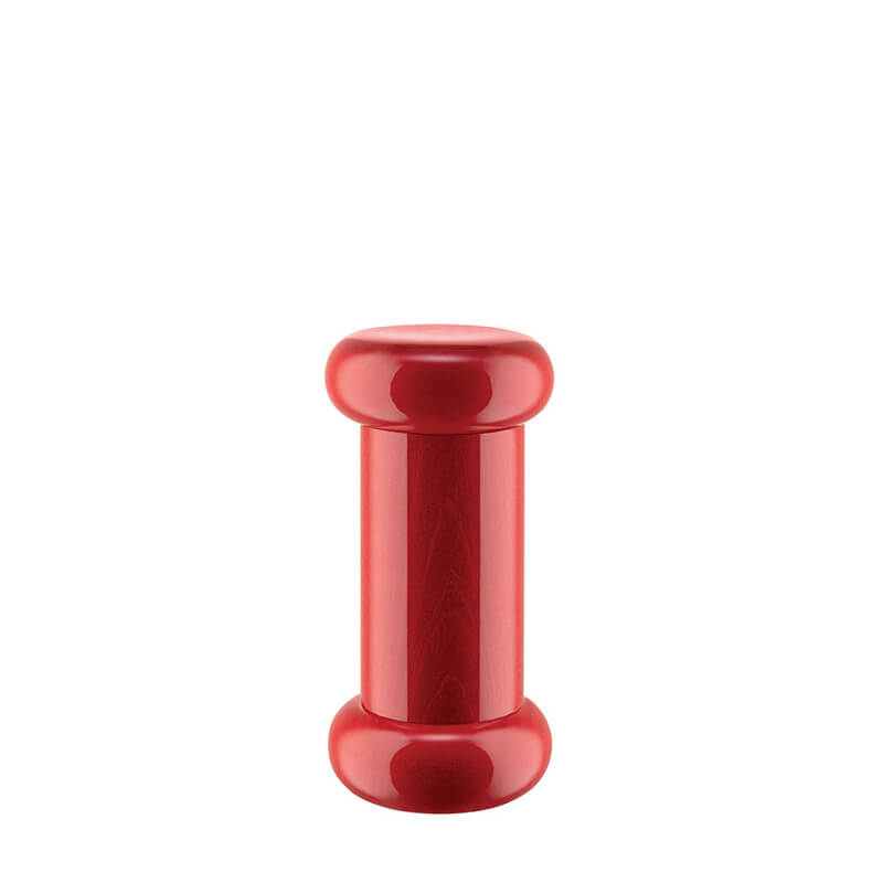 Alessi Pfeffer-, Salz- und Gewürzmühle aus Buchenholz rot, 15 cm weitere Ansicht Alessi Pfeffer-, Salz- und Gewürzmühle aus Buchenholz rot, 15 cm
