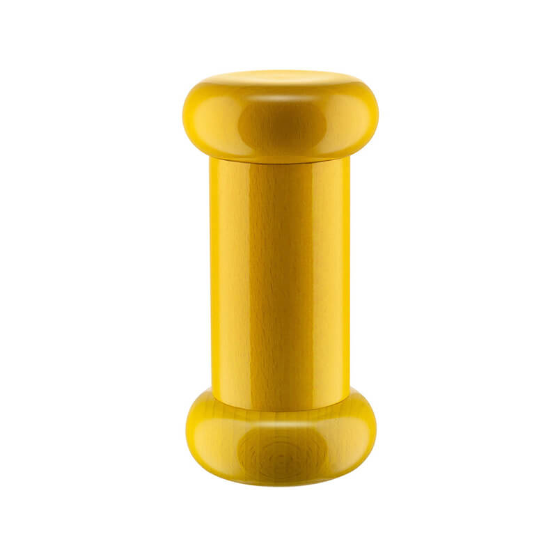 Alessi Pfeffer-, Salz- und Gewürzmühle aus Buchenholz gelb, 15cm weitere Ansicht Alessi Pfeffer-, Salz- und Gewürzmühle aus Buchenholz gelb, 15cm