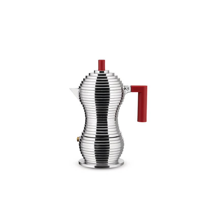 Alessi Pulcina Espressokocher Induktion für 3 Tassen aus Gußaluminium weitere Ansicht Alessi Pulcina Espressokocher Induktion für 3 Tassen aus Gußaluminium