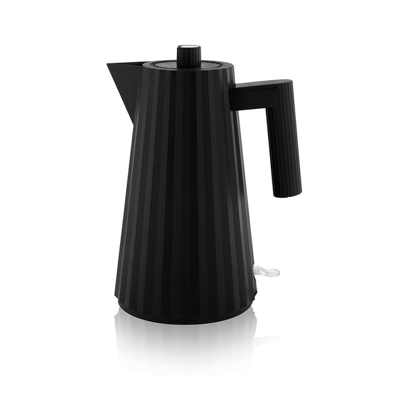Alessi Plissé elektrischer Wasserkocher schwarz, 1,7 L