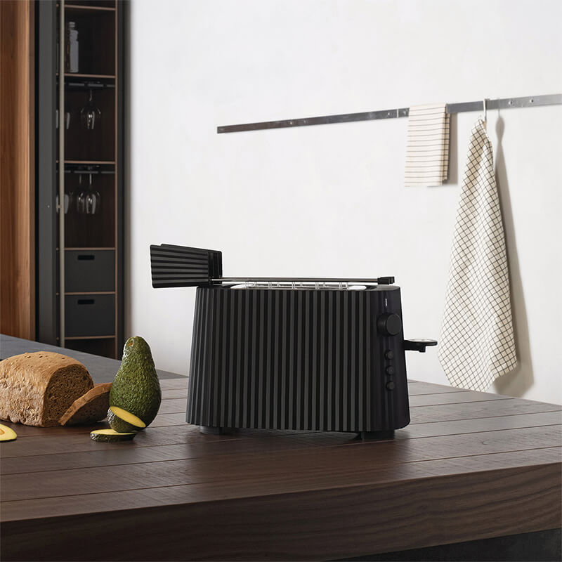 Alessi Plissé Toaster schwarz weitere Ansicht Alessi Plissé Toaster schwarz