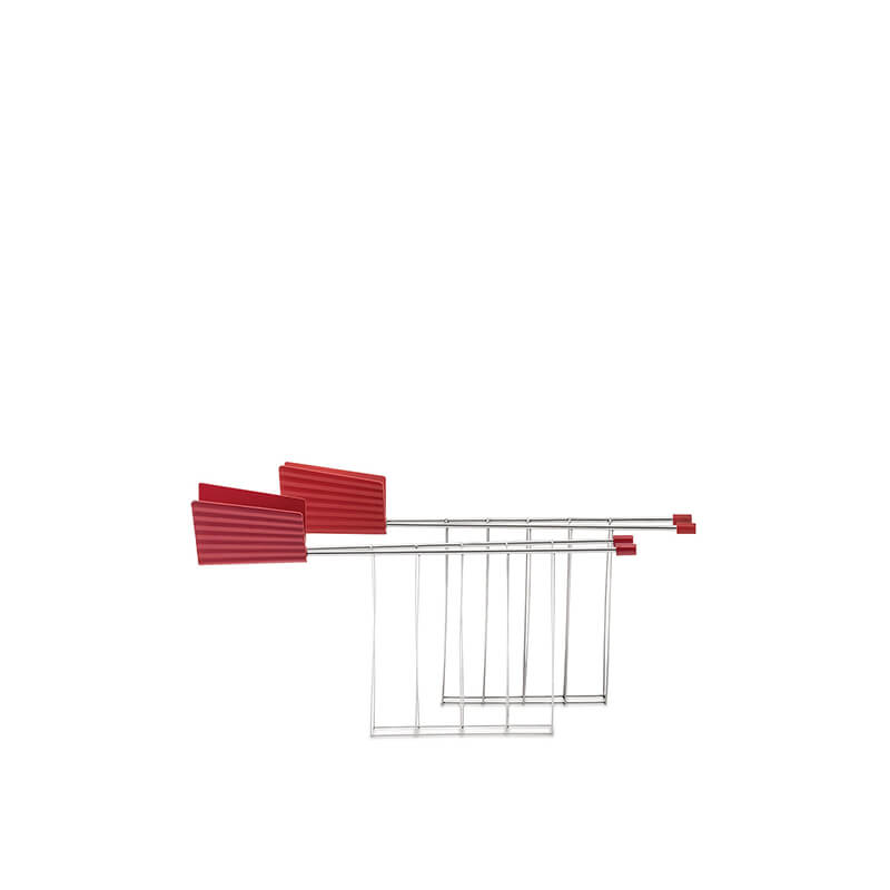 Alessi Plissé Toasterzangen rot weitere Ansicht Alessi Plissé Toasterzangen rot