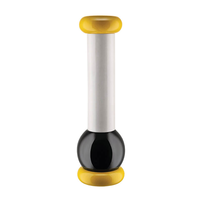 Alessi Pfeffer-, Salz- und Gewürzmühle aus Buchenholz gelb, 23 cm weitere Ansicht Alessi Pfeffer-, Salz- und Gewürzmühle aus Buchenholz gelb, 23 cm