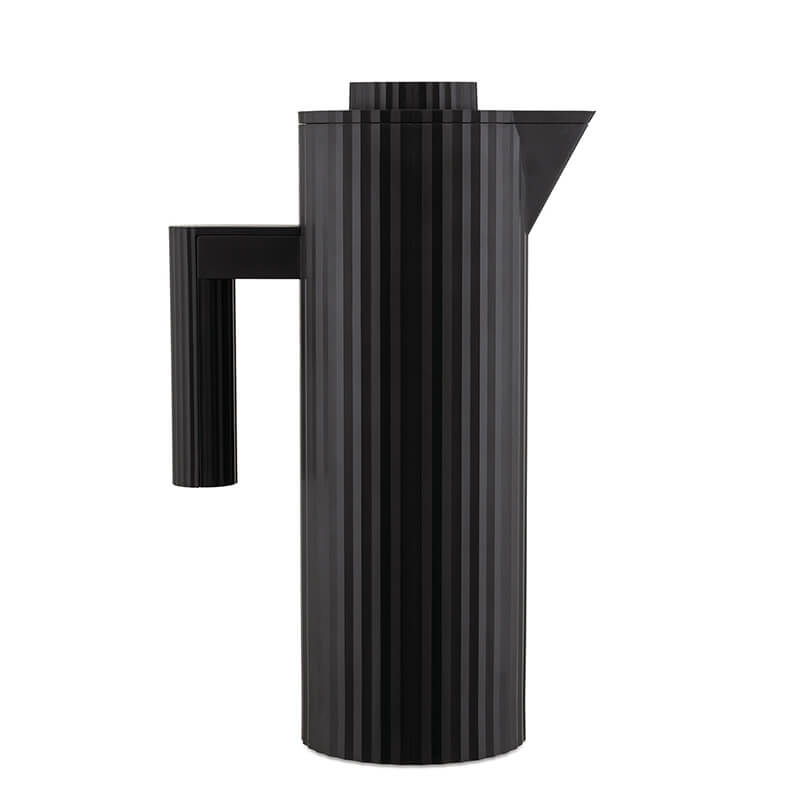Alessi Plisse Isolierkanne mit doppelwandigen Isolierglas 1 Liter, schwarz weitere Ansicht Alessi Plisse Isolierkanne mit doppelwandigen Isolierglas 1 Liter, schwarz