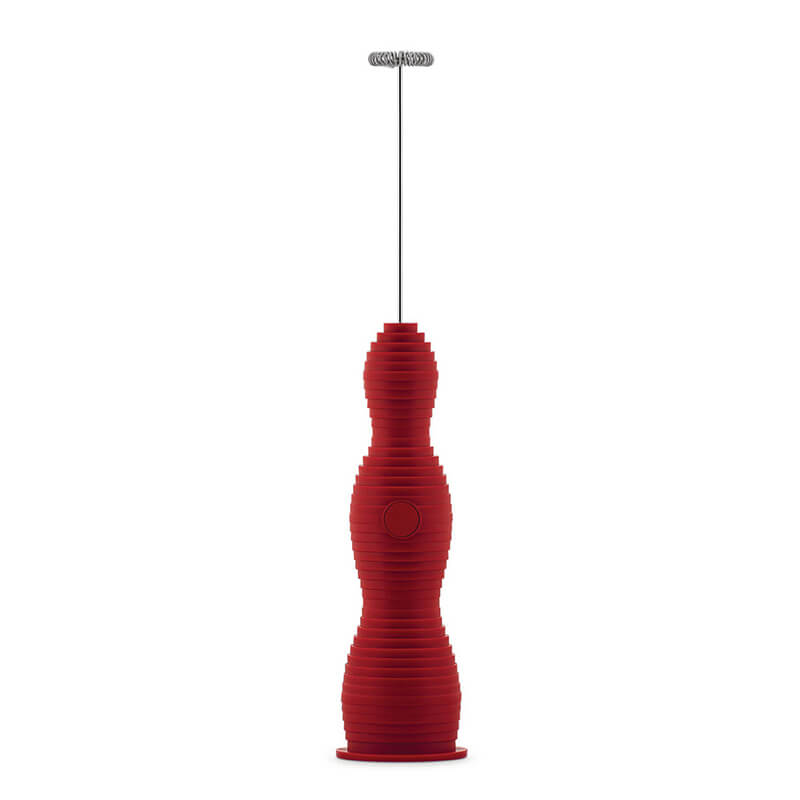 Alessi Pulcina Milchaufschäumer mit Akku - wiederaufladbar per USB, rot weitere Ansicht Alessi Pulcina Milchaufschäumer mit Akku - wiederaufladbar per USB, rot