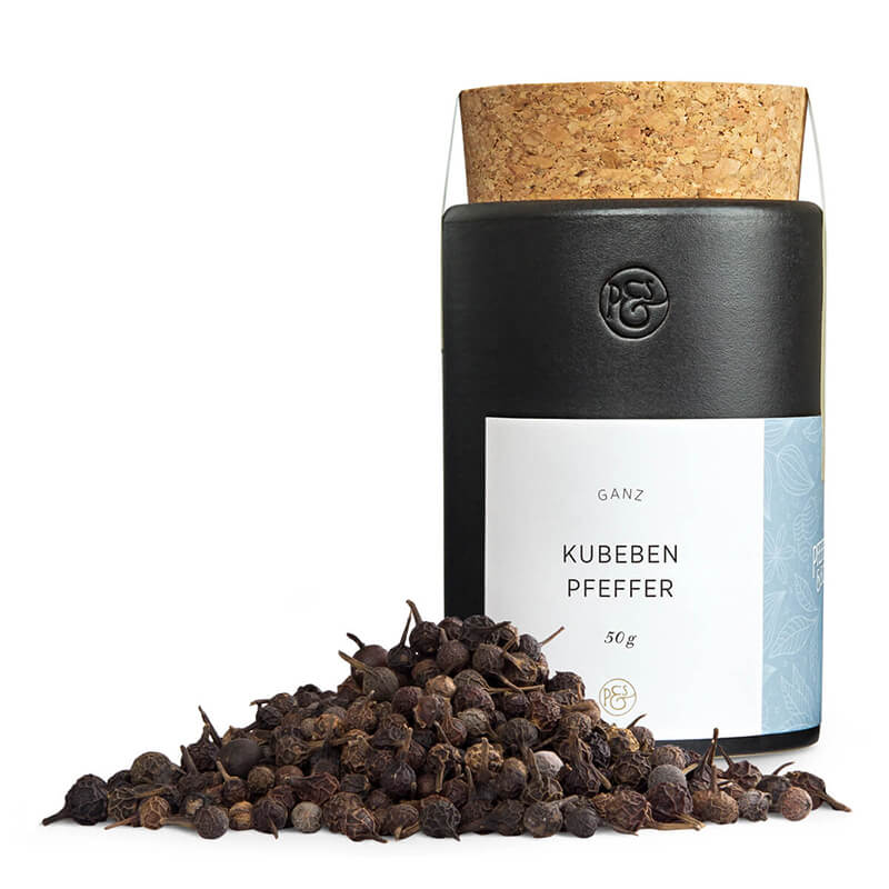 Kubebenpfeffer ganz in Keramikdose von Pfeffersack & Söhne, 50 g weitere Ansicht Kubebenpfeffer ganz in Keramikdose von Pfeffersack & Söhne, 50 g