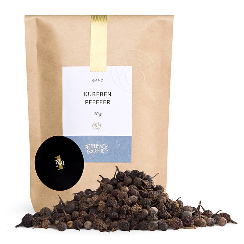 Kubebenpfeffer ganz als Nachfüllpack von Pfeffersack & Söhne, 70 g weitere Ansicht Kubebenpfeffer ganz als Nachfüllpack von Pfeffersack & Söhne, 70 g
