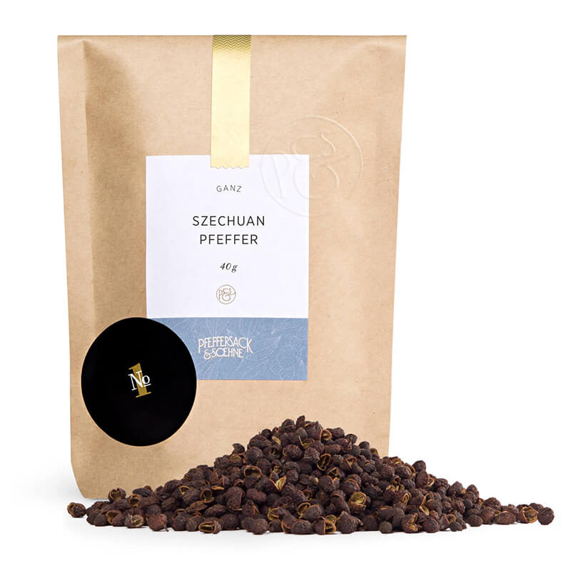 Szechuan Pfeffer ganz als Nachfüllpack von Pfeffersack & Söhne, 40 g weitere Ansicht Szechuan Pfeffer ganz als Nachfüllpack von Pfeffersack & Söhne, 40 g