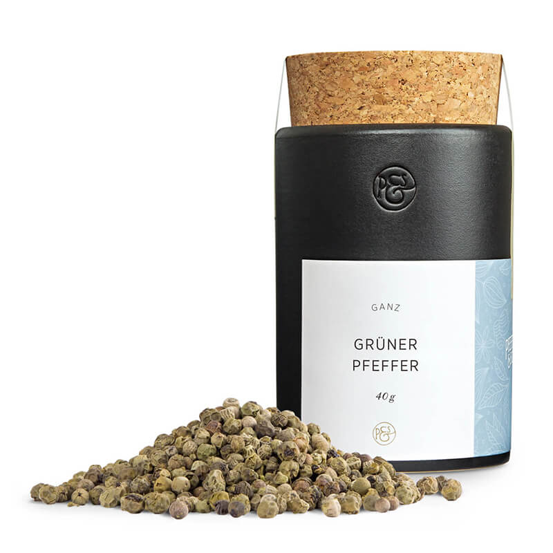 Grüner Pfeffer in Keramikdose von Pfeffersack & Söhne, 40 g weitere Ansicht Grüner Pfeffer in Keramikdose von Pfeffersack & Söhne, 40 g