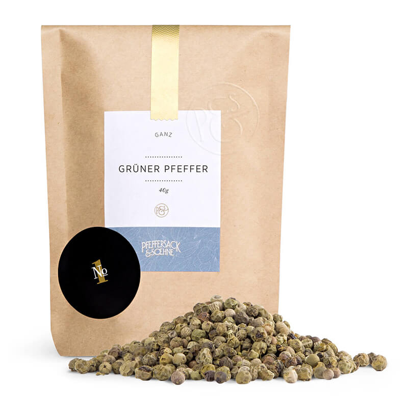 Grüner Pfeffer als Nachfüllpack von Pfeffersack & Söhne, 40 g weitere Ansicht Grüner Pfeffer als Nachfüllpack von Pfeffersack & Söhne, 40 g