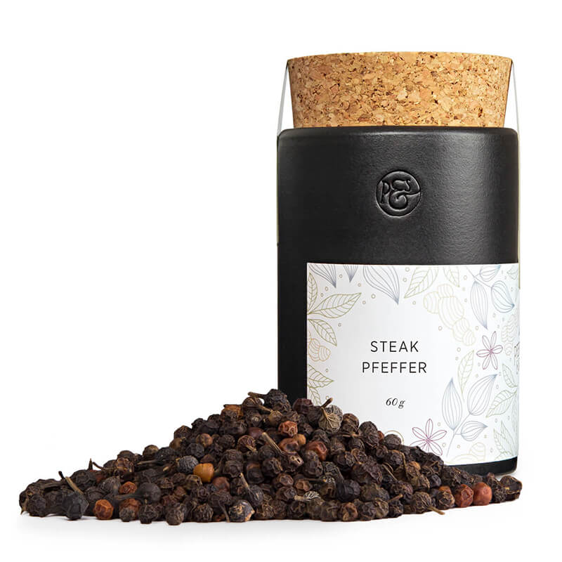Steak Pfeffer in Keramikdose von Pfeffersack & Söhne, 60 g weitere Ansicht Steak Pfeffer in Keramikdose von Pfeffersack & Söhne, 60 g