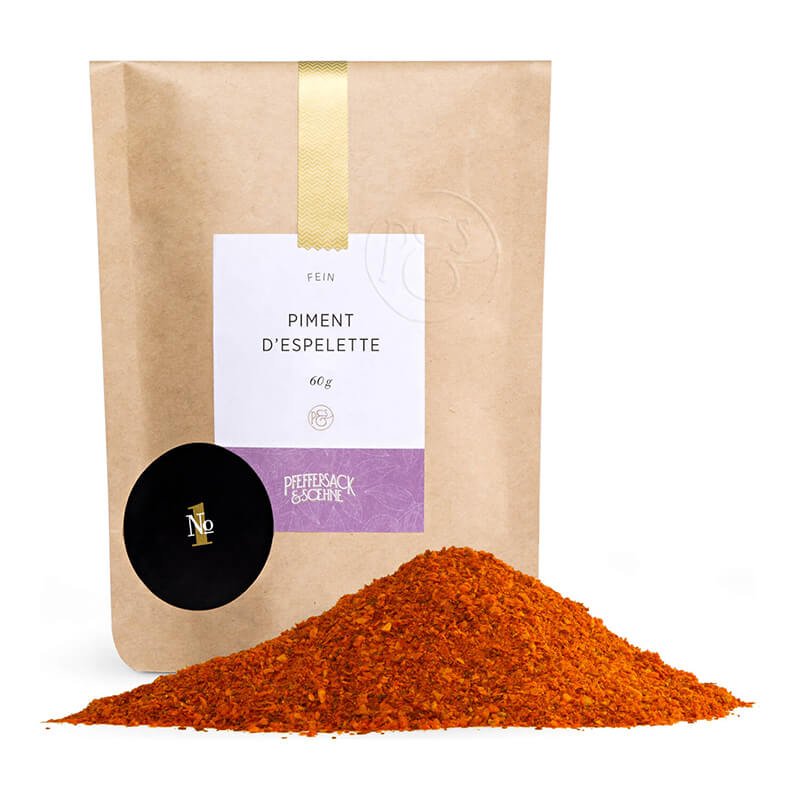 Piment d' Espelette Nachfüllpackung als Nachfüllpack von Pfeffersack & Söhne, 60 g weitere Ansicht Piment d' Espelette Nachfüllpackung als Nachfüllpack von Pfeffersack & Söhne, 60 g