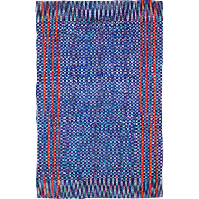 Kracht Grubentuch blau kariert 50/100 cm, Halbleinen