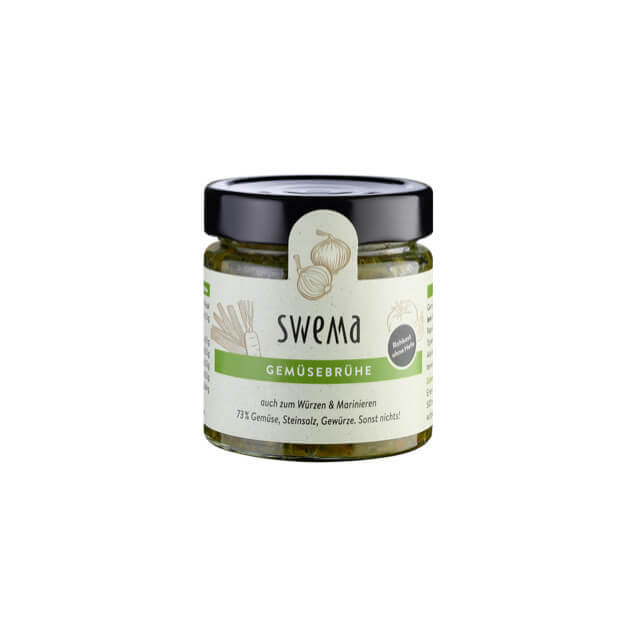 SweMa Roh-vegane Bio Gemüsebrühe 210 g Glas - für 8 Liter weitere Ansicht SweMa Roh-vegane Bio Gemüsebrühe 210 g Glas - für 8 Liter