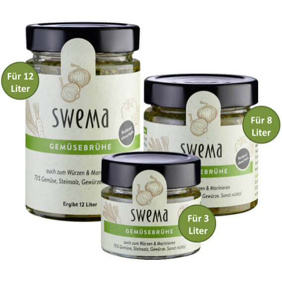 SweMa frische Gemüsebrühe Bio 320 g Glas - für 12 Liter