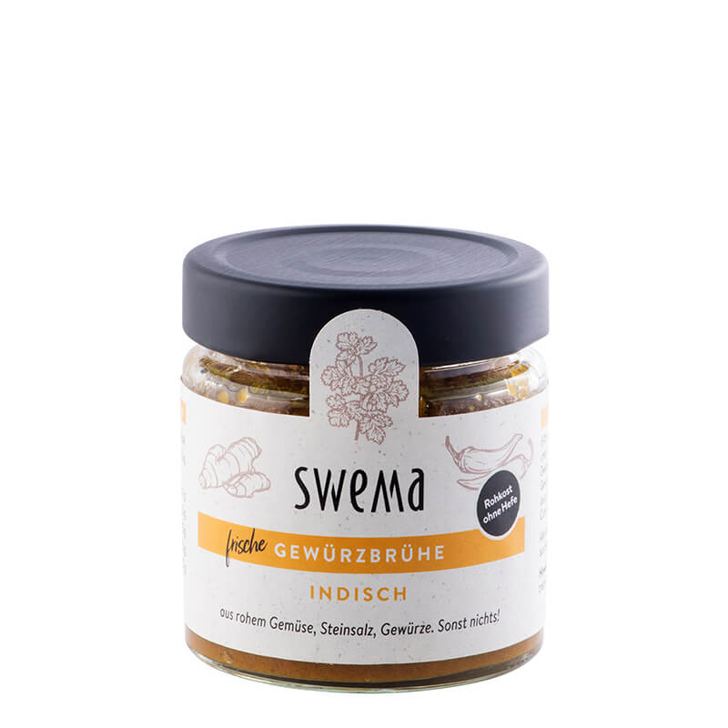 SweMa frische Gewürzbrühe Bio indisch 210 g Glas - für 6 Liter