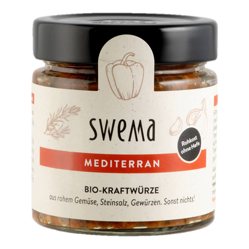 SweMa Bio Kraftwürze mediterran 210 g Glas - für 6 Liter