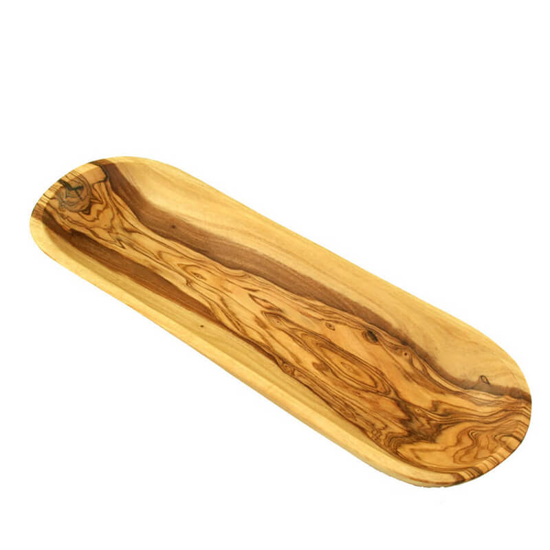 Baguetteschale aus Olivenholz, lang ca. 26 x 8 cm weitere Ansicht Baguetteschale aus Olivenholz, lang ca. 26 x 8 cm