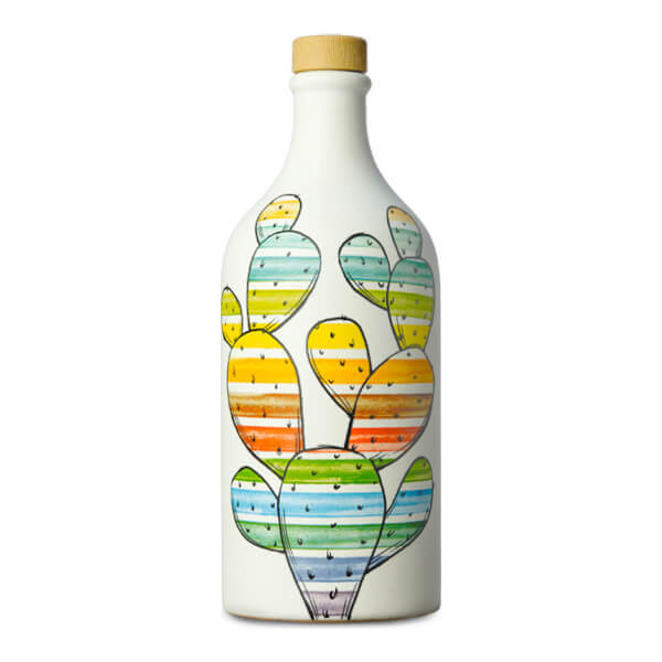 Muraglia Olivenöl nativ extra Peranzana im Krug mit Kaktus, 500 ml weitere Ansicht Muraglia Olivenöl nativ extra Peranzana im Krug mit Kaktus, 500 ml