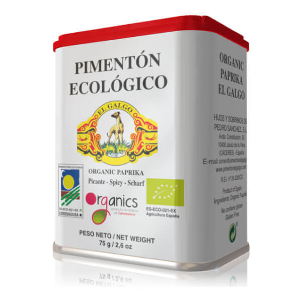 Paprika scharf - Pimentón Ecólogico „El Galgo“ spicy Bio von Caballo de Oros, 75 g weitere Ansicht Paprika scharf - Pimentón Ecólogico „El Galgo“ spicy Bio von Caballo de Oros, 75 g