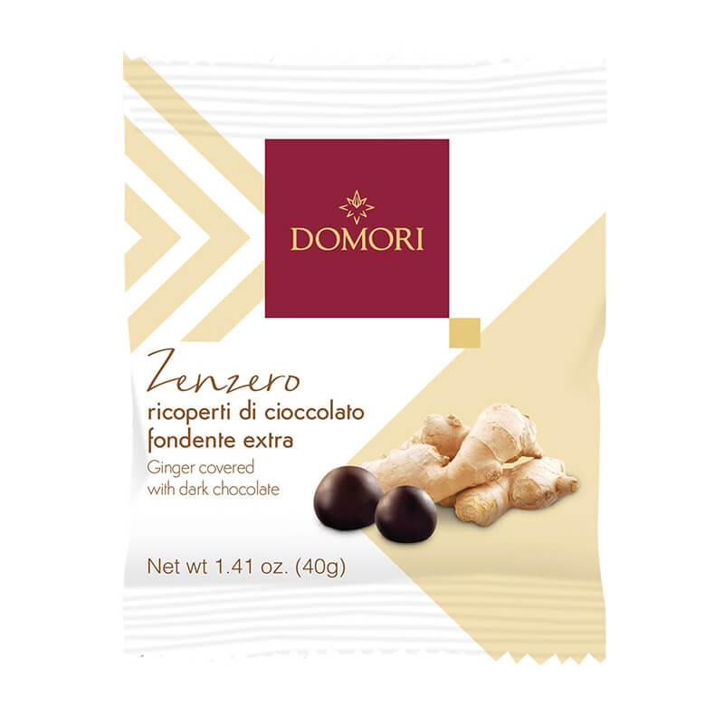 Zenzero, Ingwerstückchen mit Schokolade von Domori, 40 g