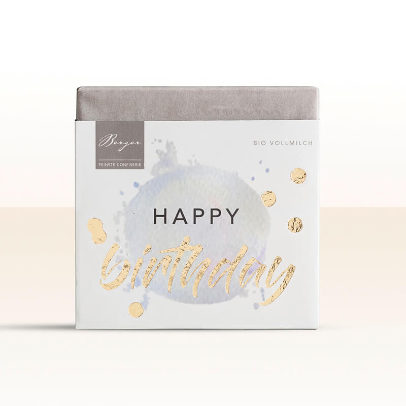 Berger Vollmilchschokolade Bio Happy Birthday, 70 g weitere Ansicht Berger Vollmilchschokolade Bio Happy Birthday, 70 g