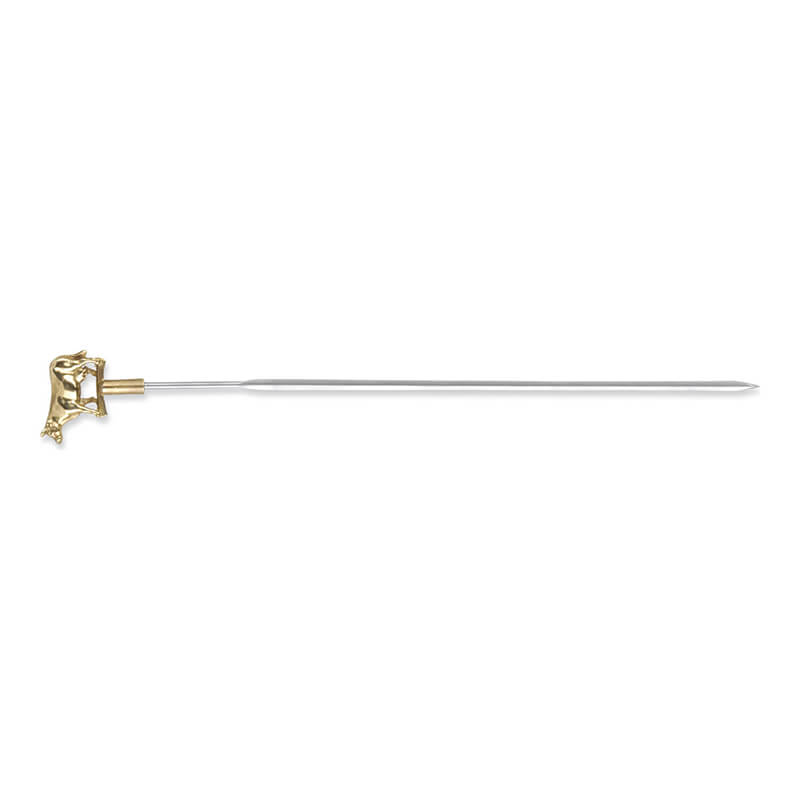 Triangle Grillspieß aus Edelstahl & Messing Rind, 28 cm weitere Ansicht Triangle Grillspieß aus Edelstahl & Messing Rind, 28 cm