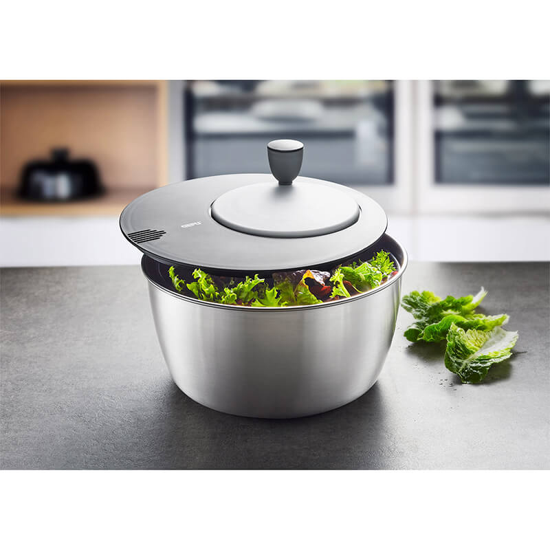 GEFU Salatschleuder Rotare aus Edelstahl Ø 25 cm, 3 l weitere Ansicht GEFU Salatschleuder Rotare aus Edelstahl Ø 25 cm, 3 l