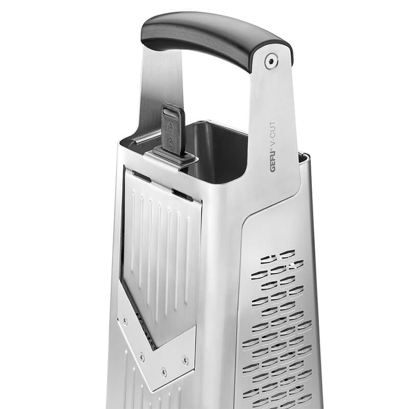 GEFU Vierkantreibe V-Cut aus Edelstahl mit 3-fach verstellbarem Hobel weitere Ansicht GEFU Vierkantreibe V-Cut aus Edelstahl mit 3-fach verstellbarem Hobel