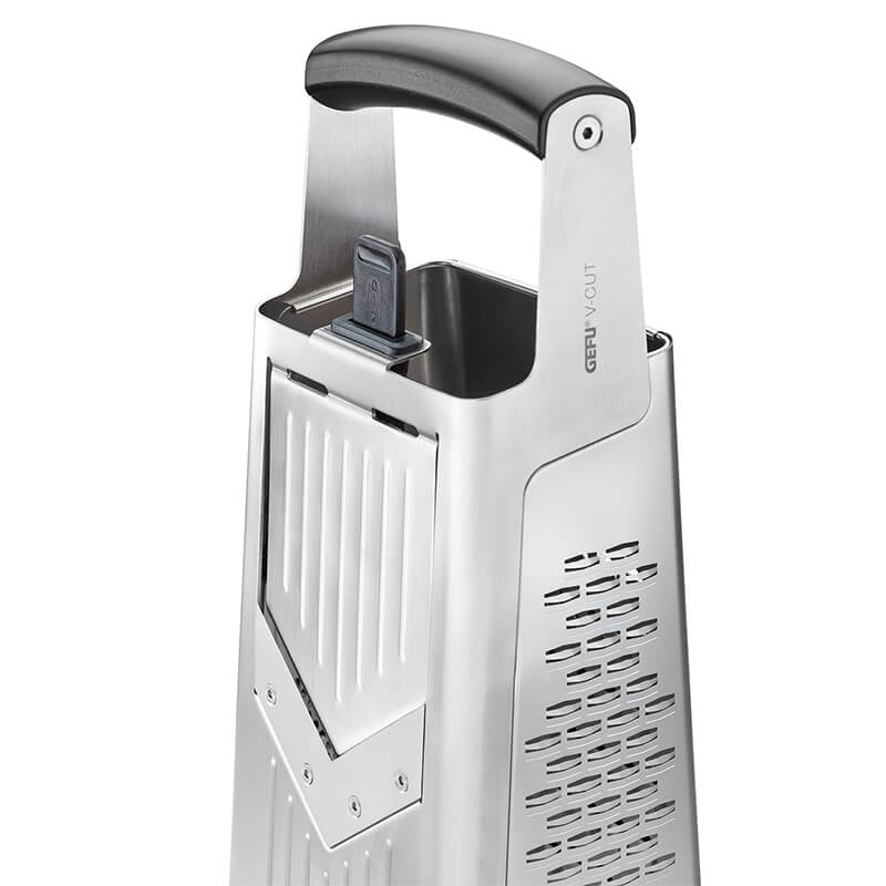 GEFU Vierkantreibe V-Cut aus Edelstahl mit 3-fach verstellbarem Hobel weitere Ansicht GEFU Vierkantreibe V-Cut aus Edelstahl mit 3-fach verstellbarem Hobel