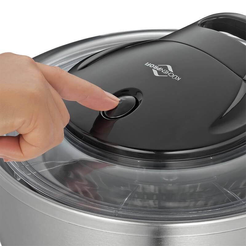 Salatschleuder Turbo aus Edelstahl 5 Liter von Küchenprofi weitere Ansicht Salatschleuder Turbo aus Edelstahl 5 Liter von Küchenprofi