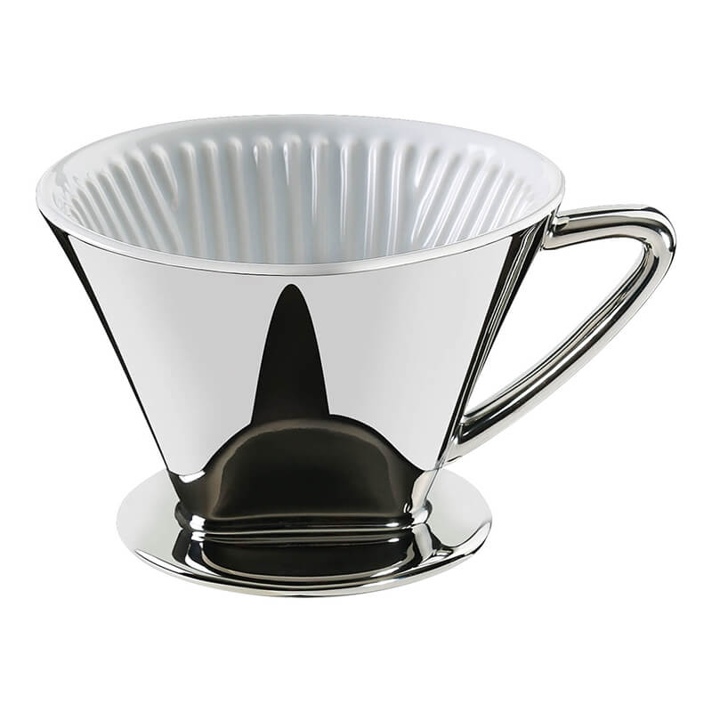 Cilio Kaffeefilter silber für 8 - 10 Tassen, Gr. 4