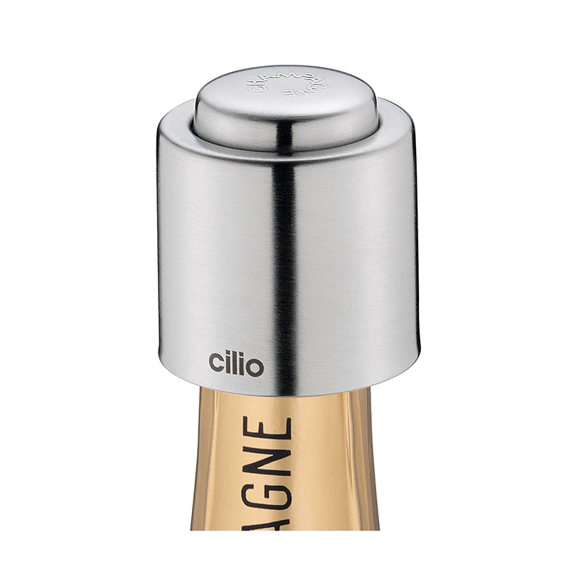 Cilio Champagnerflaschenverschluss aus Edelstahl weitere Ansicht Cilio Champagnerflaschenverschluss aus Edelstahl