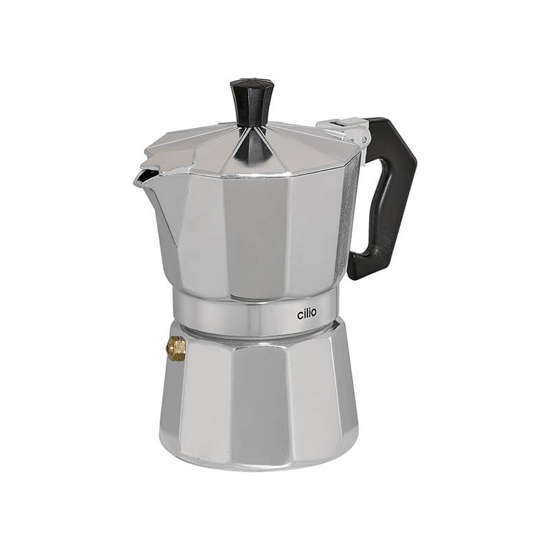 Cilio Espressokocher Classico aus Edelstahl für 3 Tassen weitere Ansicht Cilio Espressokocher Classico aus Edelstahl für 3 Tassen