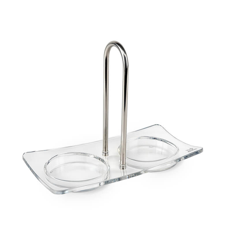 Peugeot Linea Menage - Tablett für Mühlenduos bis 16 cm aus Edelstahl & Acryl weitere Ansicht Peugeot Linea Menage - Tablett für Mühlenduos bis 16 cm aus Edelstahl & Acryl