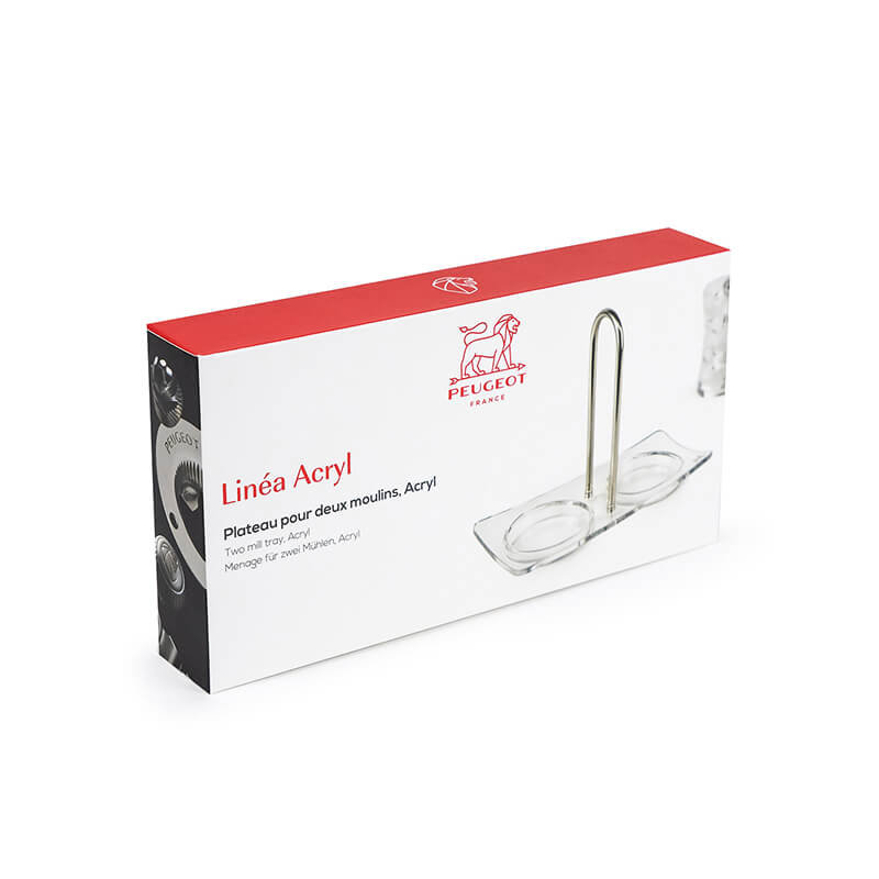 Peugeot Linea Menage - Tablett für Mühlenduos bis 16 cm aus Edelstahl & Acryl weitere Ansicht Peugeot Linea Menage - Tablett für Mühlenduos bis 16 cm aus Edelstahl & Acryl
