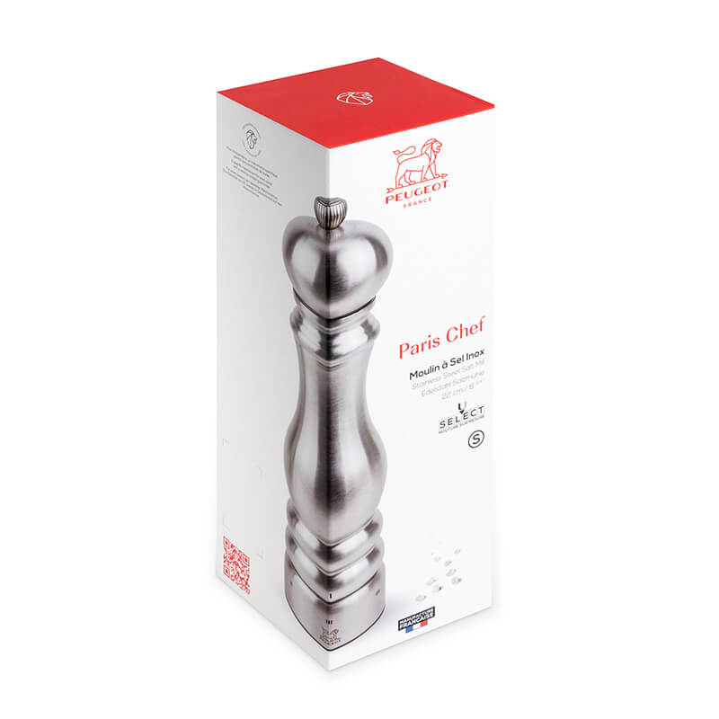 Peugeot Paris Chef manuelle Salzmühle aus Edelstahl mit u'Select-System, 22 cm weitere Ansicht Peugeot Paris Chef manuelle Salzmühle aus Edelstahl mit u'Select-System, 22 cm