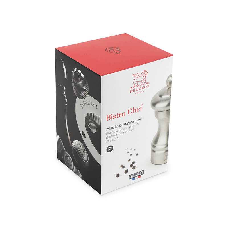 Peugeot Bistro Chef manuelle Pfeffermühle aus Edelstahl, 10 cm weitere Ansicht Peugeot Bistro Chef manuelle Pfeffermühle aus Edelstahl, 10 cm
